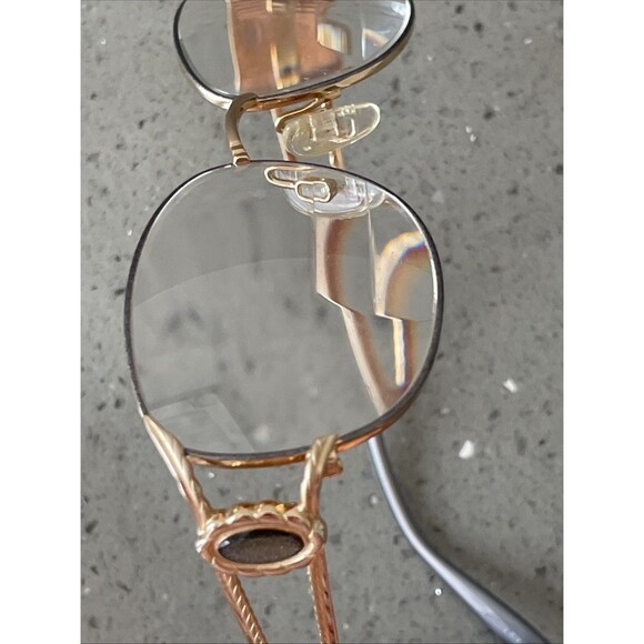 TURA Eyeglasses Mod. 154 CHA Gold Oval Full Rim Eyeglasses Frames ONLY 53-17-135 - Picture 12 of 13